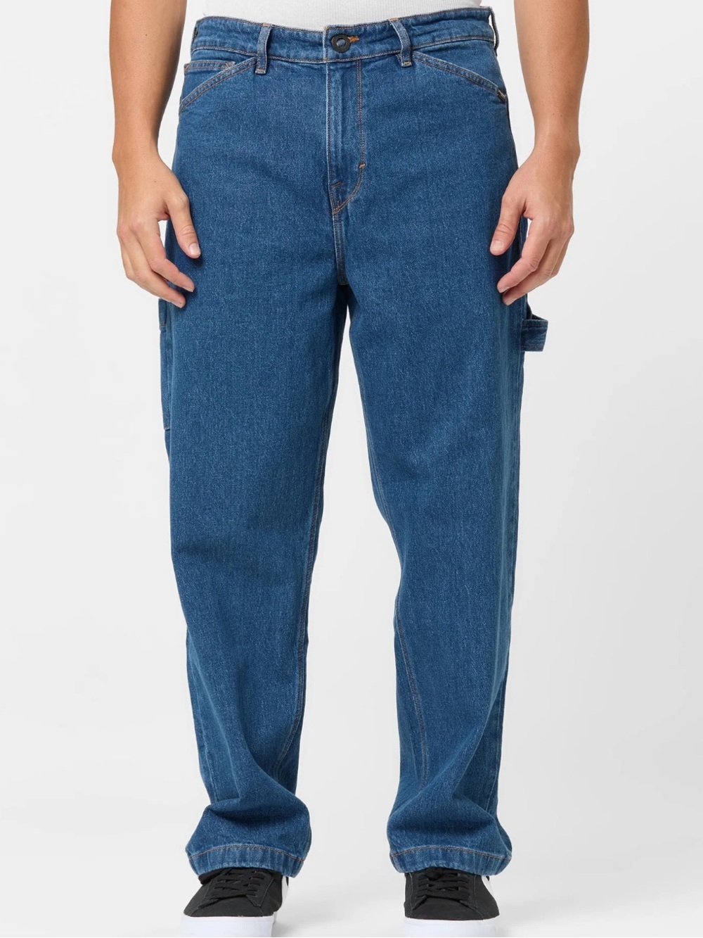 Volcom Kraftsman II Relaxed Carpenter Denim! Stone details, true blue color! NWT